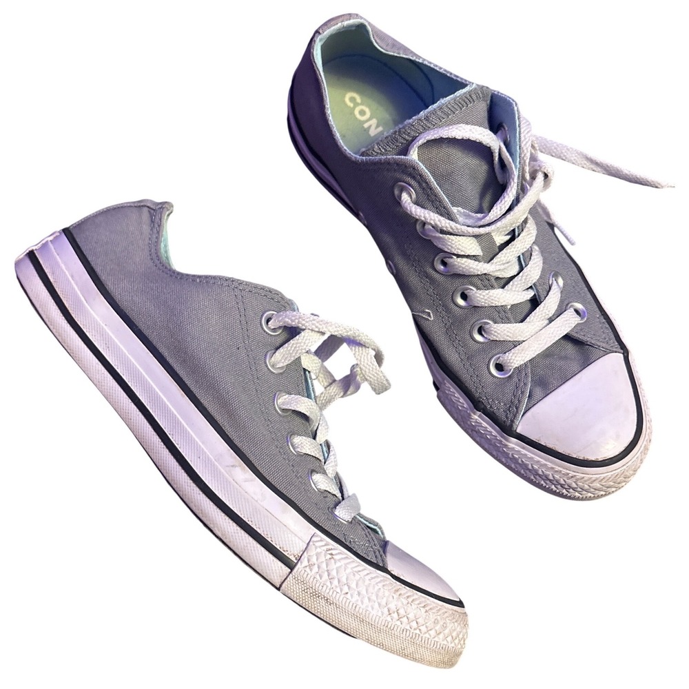 Converse Chuck Taylor All Star Low Top Gray Blue Canvas Sneakers Women's 7
